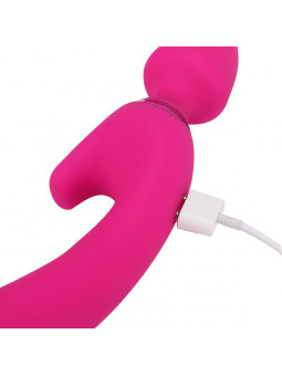 Doble Vibrador con Plug Anal y Punta Vaginal - Estimulador Recargable