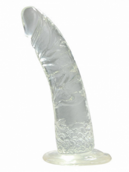 Dildo gelationoso Texturizado flexible con base de succión